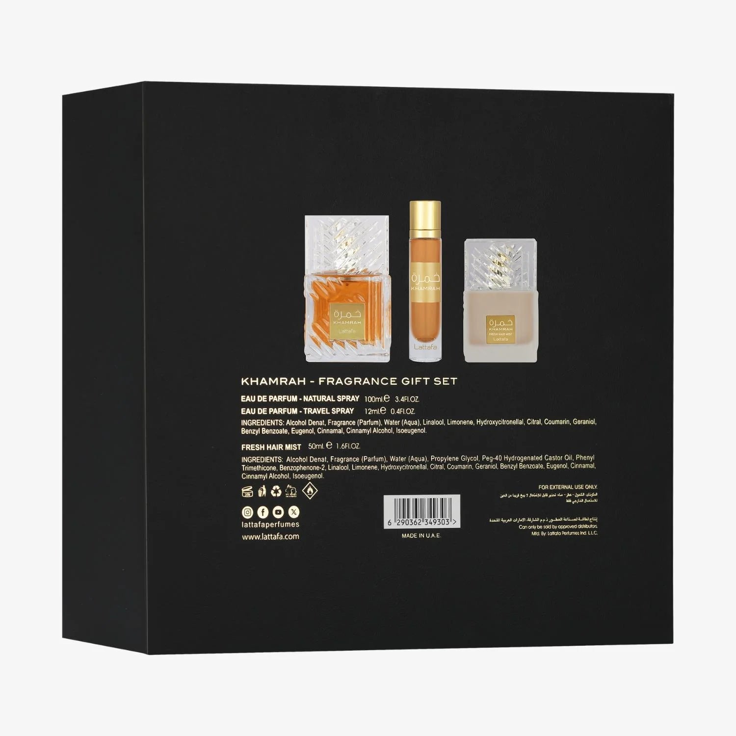 KHAMRAH GIFT SET box