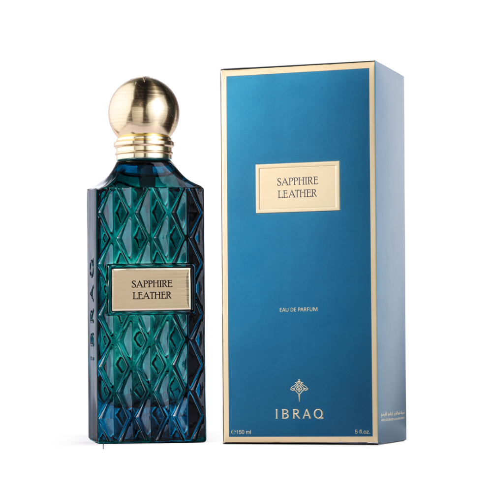 IBRAQ Sapphire Leather Eau de Parfum 150ml للجنسين - الحرمين مصر